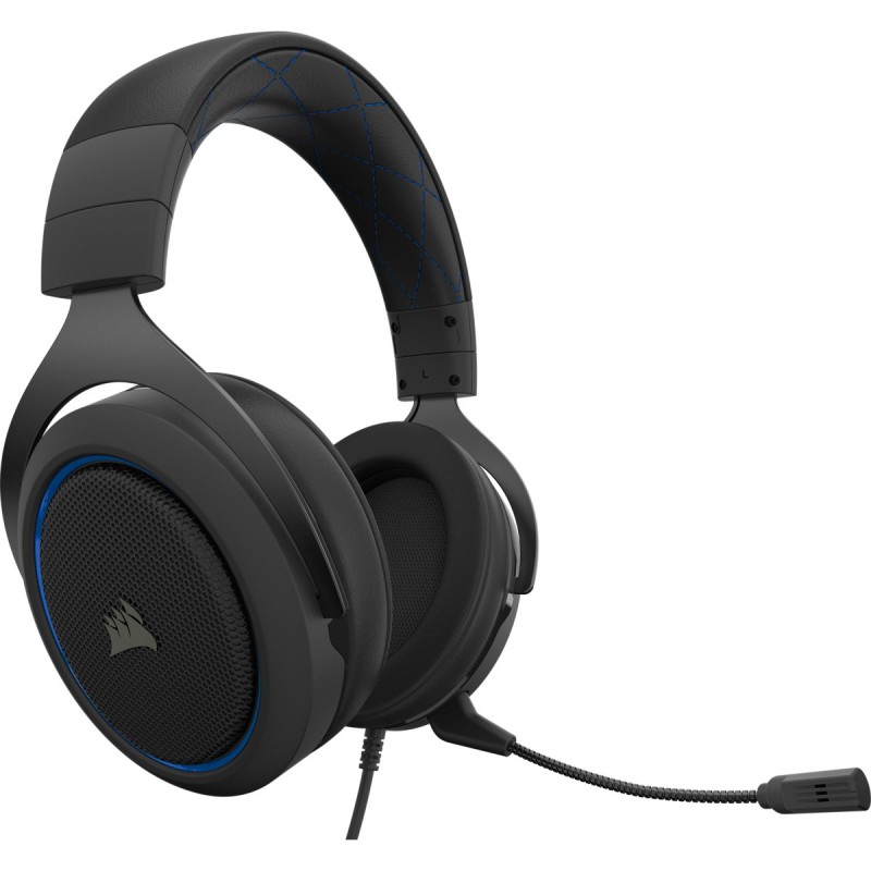 Corsair HS50 PRO STEREO Casque Avec fil Arceau Jouer Noir, Bleu