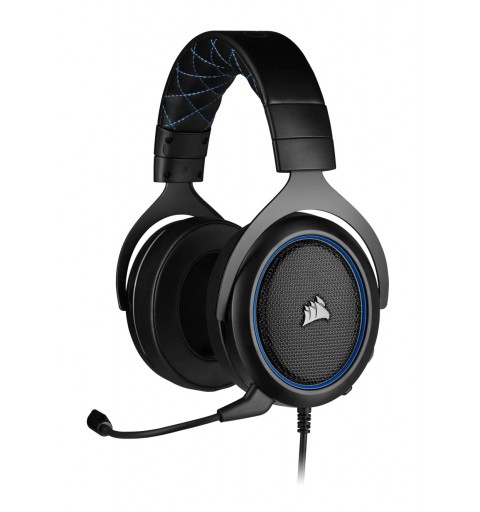 Corsair HS50 PRO STEREO Casque Avec fil Arceau Jouer Noir, Bleu