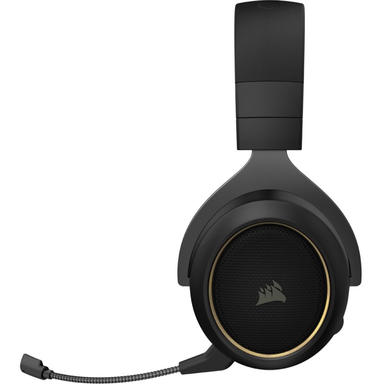 Corsair HS70 PRO WIRELESS Auriculares Inalámbrico Diadema Juego Bluetooth Negro, Crema de color