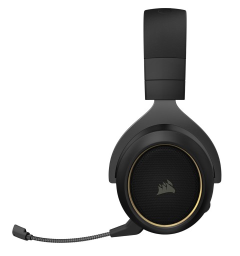 Corsair HS70 PRO WIRELESS Auriculares Inalámbrico Diadema Juego Bluetooth Negro, Crema de color