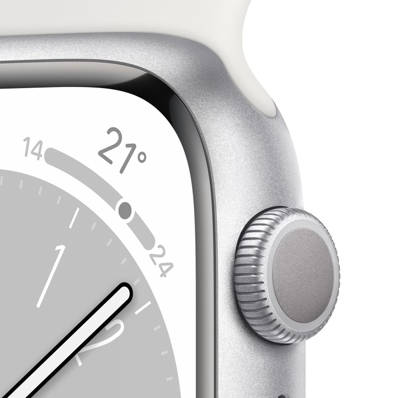 Apple Watch Series 8 OLED 45 mm Silver GPS (satellite)