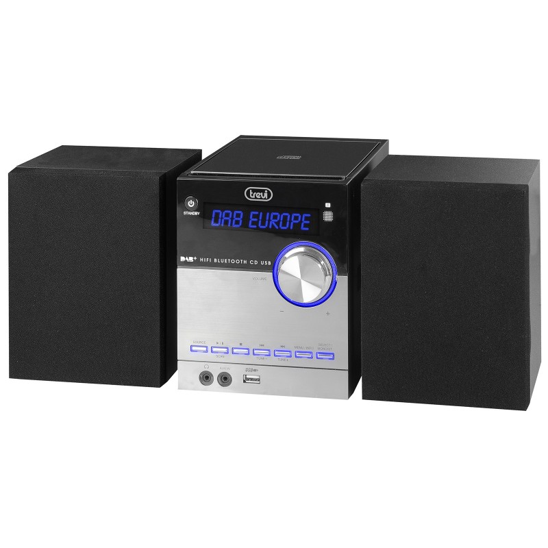 Trevi 0H10D800 sistema de audio para el hogar Minicadena de música para uso doméstico Negro, Plata