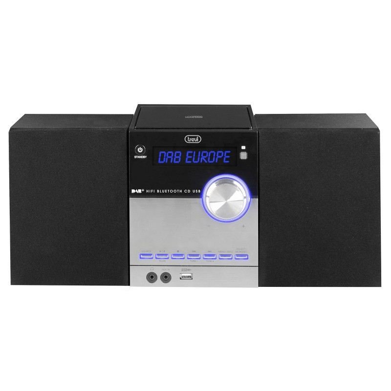 Trevi 0H10D800 sistema de audio para el hogar Minicadena de música para uso doméstico Negro, Plata
