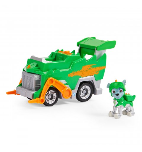 PAW Patrol Rescue Knights Rocky Transforming Toy Car with Collectible Action Figure