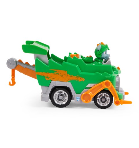 PAW Patrol | Veicolo Rescue Knights di Rocky | Camion per la raccolta di rifiuti riciclabili con personaggio | Giochi per