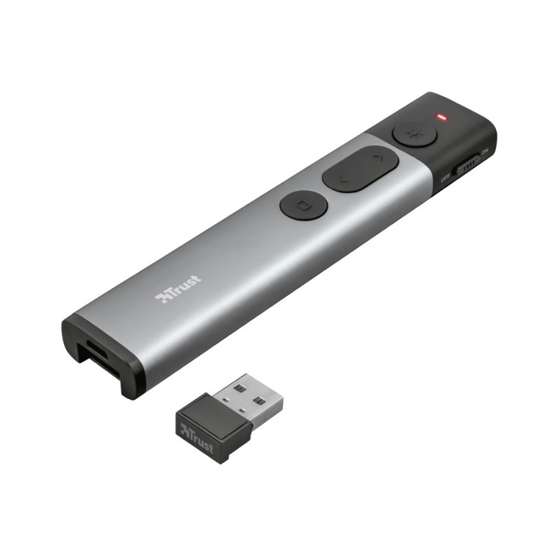Trust Kazun apuntador inalámbricos RF Aluminio, Negro