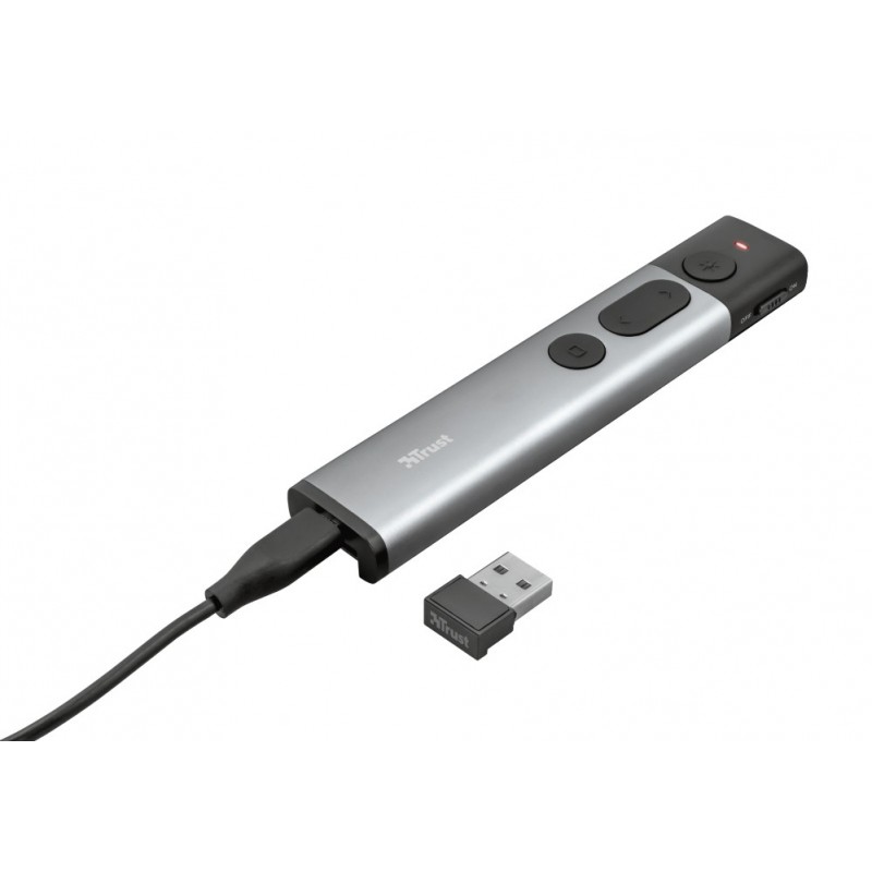 Trust Kazun apuntador inalámbricos RF Aluminio, Negro