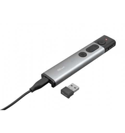 Trust Kazun apuntador inalámbricos RF Aluminio, Negro