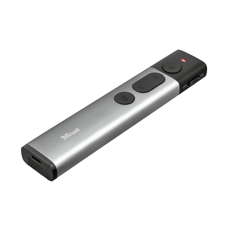 Trust Kazun apuntador inalámbricos RF Aluminio, Negro