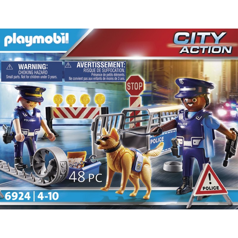 Playmobil City Action Posto di blocco della Polizia