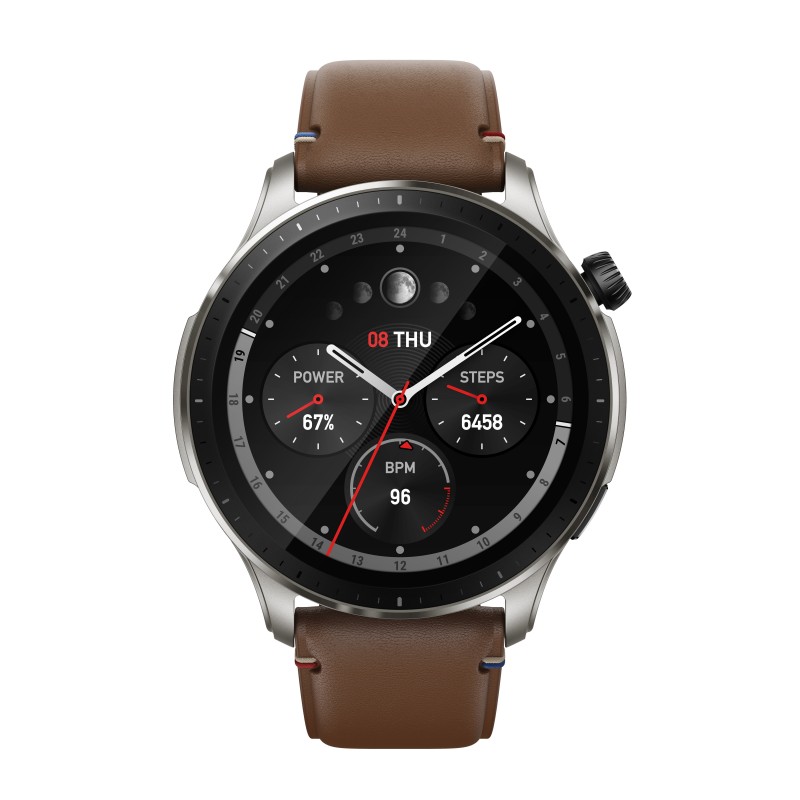 Amazfit GTR 4 Vintage Brown Leather 3.63 cm (1.43") AMOLED 46 mm GPS (satellite)