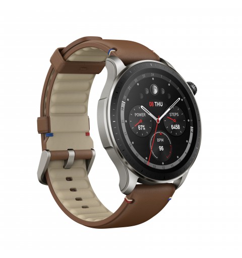 Amazfit GTR 4 Vintage Brown Leather 3,63 cm (1.43") AMOLED 46 mm Marrone GPS (satellitare)
