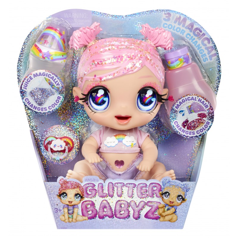 Glitter Babyz Doll Series 2- Dreamia Stardust (Pink Rainbow)