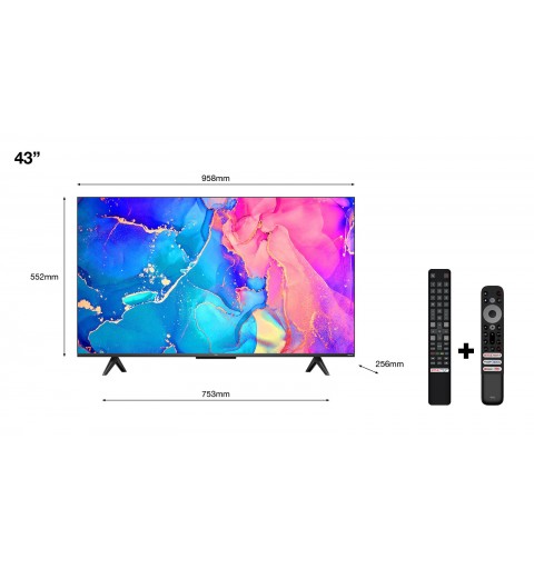 TCL C635 109.2 cm (43") 4K Ultra HD Smart TV Wi-Fi Black