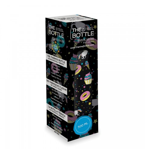 The Steel Bottle Unicorn Uso diario 500 ml Acero inoxidable Multicolor