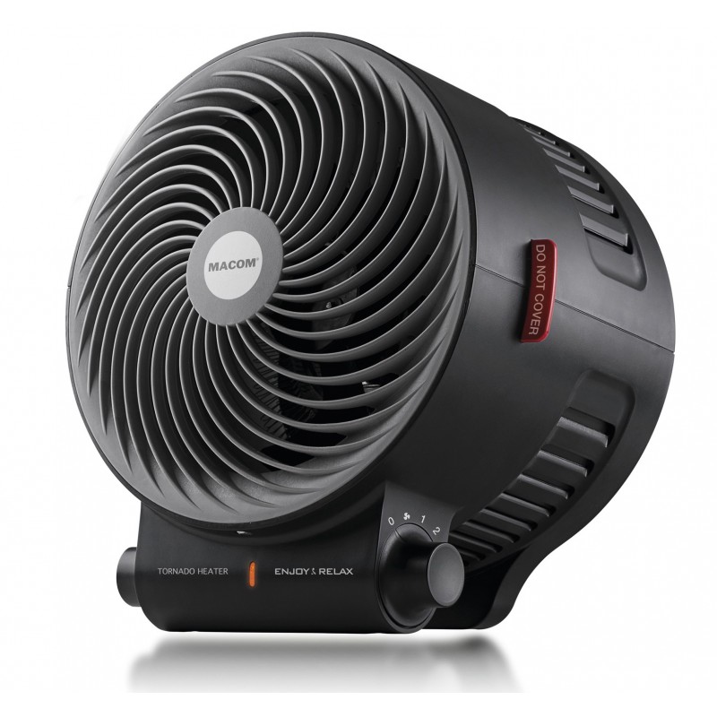 Macom Enjoy & Relax Tornado Interno Nero 2000 W Riscaldatore ambiente elettrico con ventilatore