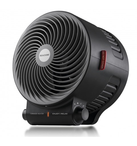 Macom Enjoy & Relax Tornado Intérieure Noir 2000 W Chauffage de ventilateur électrique