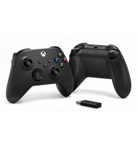 Microsoft Xbox Wireless Controller + Wireless Adapter for Windows 10 Negro Gamepad PC, Xbox One, Xbox One S, Xbox One X, Xbox