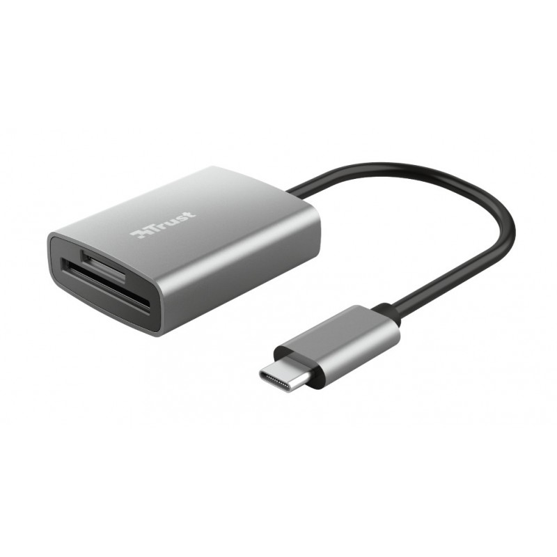 Trust 24136 lecteur de carte mémoire USB 3.2 Gen 1 (3.1 Gen 1) Type-C Aluminium