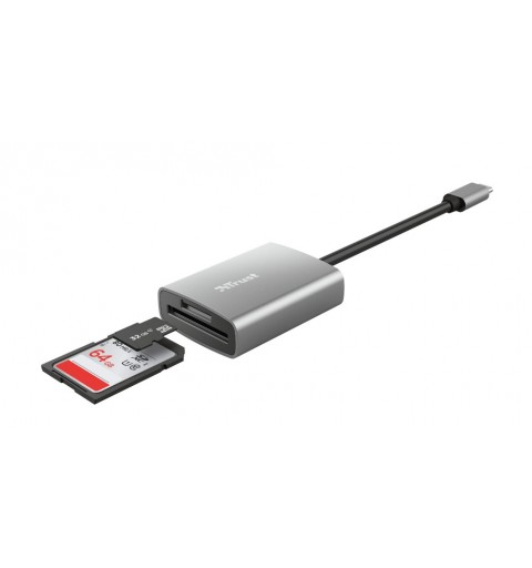 Trust 24136 lettore di schede USB 3.2 Gen 1 (3.1 Gen 1) Type-C Alluminio