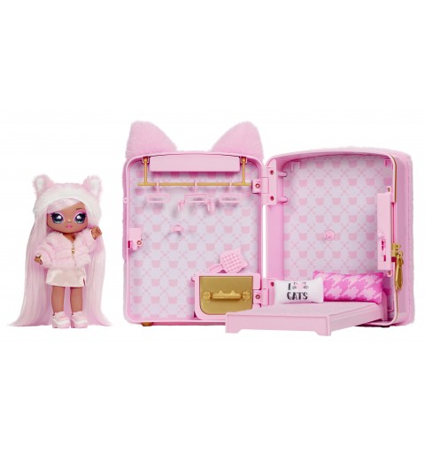 Na! Na! Na! Surprise 3-in-1 Backpack Bedroom Series 3 Playset- Pink Kitty