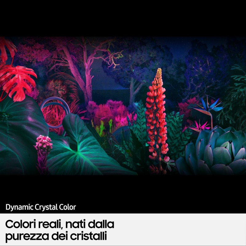 Samsung Series 8 TV Crystal UHD 4K 43” UE43BU8070 Smart TV Wi-Fi Black 2022, Processore Crystal 4K, HDR, Colori reali, Suono