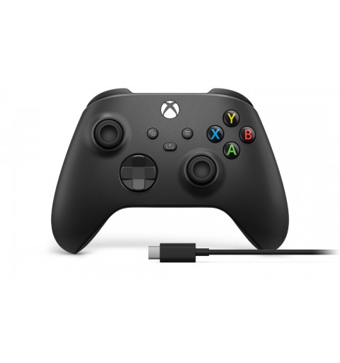 Microsoft Xbox Wireless Controller + USB-C Cable Black Gamepad Analogue Digital PC, Xbox One, Xbox One S, Xbox One X, Xbox