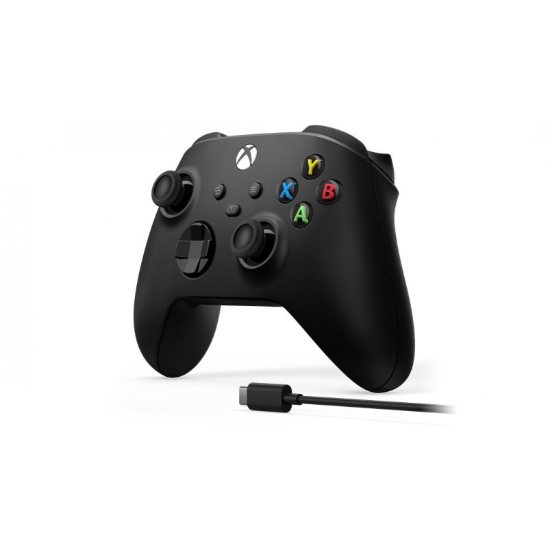 Microsoft Xbox Wireless Controller + USB-C Cable Nero Gamepad Analogico Digitale PC, Xbox One, Xbox One S, Xbox One X, Xbox