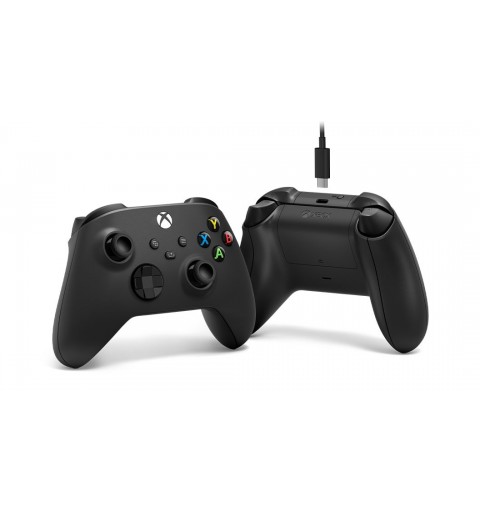Microsoft Xbox Wireless Controller + USB-C Cable Black Gamepad Analogue Digital PC, Xbox One, Xbox One S, Xbox One X, Xbox
