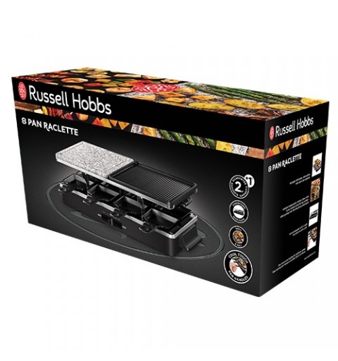 Russell Hobbs Multi Raclette 3 in 1 8 persona(e) 1400 W Nero