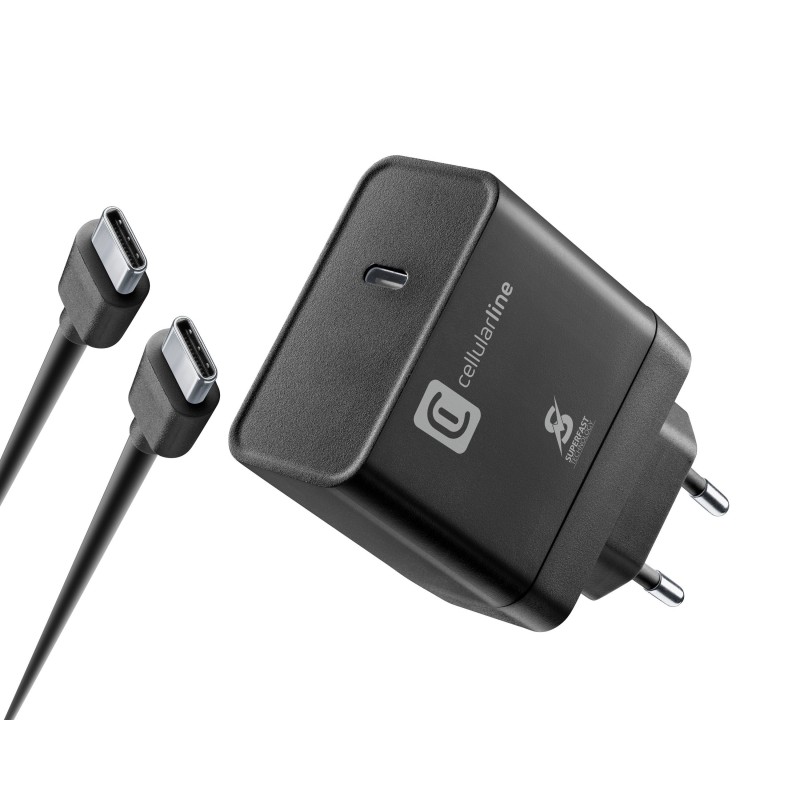 Cellularline USB-C Charger Kit Ultra Black Indoor
