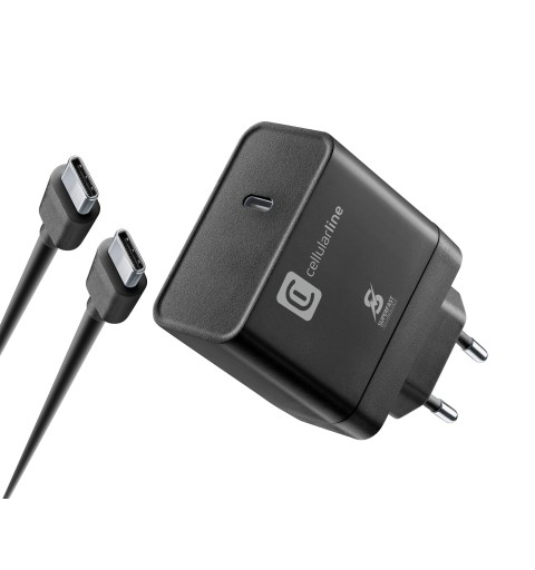 Cellularline USB-C Charger Kit Ultra Black Indoor