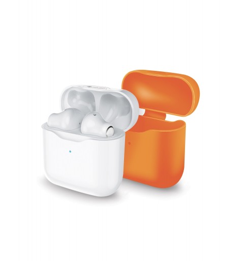 Meliconi Safe Pods Evo Auricolare True Wireless Stereo (TWS) In-ear Musica e Chiamate Bluetooth Arancione, Bianco