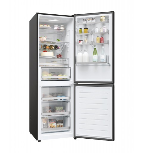 Haier HDW3618DNPB réfrigérateur-congélateur Autoportante 341 L D Noir