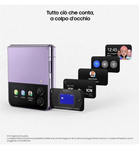 Samsung Galaxy Z Flip4 SM-F721B 17 cm (6.7") Double SIM Android 12 5G USB Type-C 8 Go 256 Go 3700 mAh Bleu