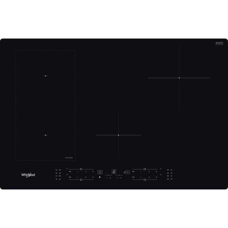 Whirlpool WL B2977 NE Black Built-in 77 cm Zone induction hob 4 zone(s)