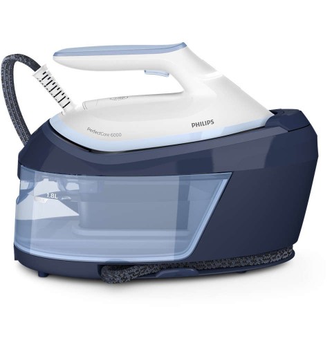 Philips 6000 series PerfectCare 2400 W 1,8 L SteamGlide Plus Blu, Bianco