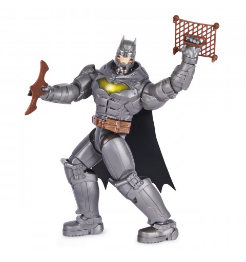 DC Comics , BATMAN, Personaggio Deluxe Battle Strike Batman da 30 cm, 5 accessori, oltre 20 suoni, giocattoli da collezionare