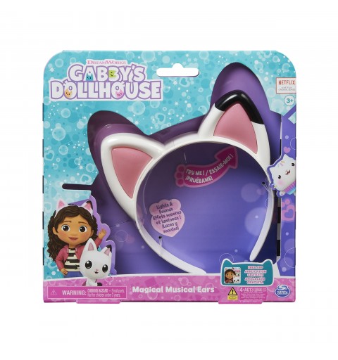 Gabby's Dollhouse Gabby‘s Dollhouse, Magical Musical Cat Ears mit Lichtern, Musik, Klängen und Sätzen, Kinderspielzeug