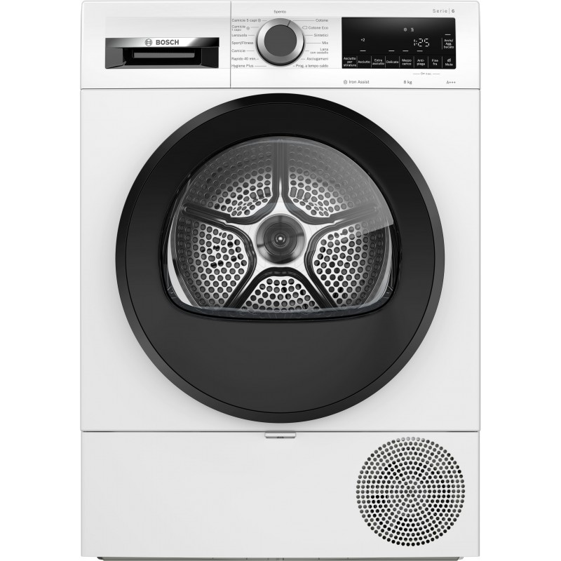 Bosch Serie 6 WQG233C0IT tumble dryer Freestanding Front-load 8 kg A+++ White