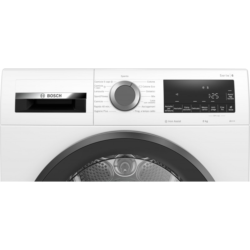 Bosch Serie 6 WQG233C0IT Wäschetrockner Freistehend Frontlader 8 kg A+++ Weiß