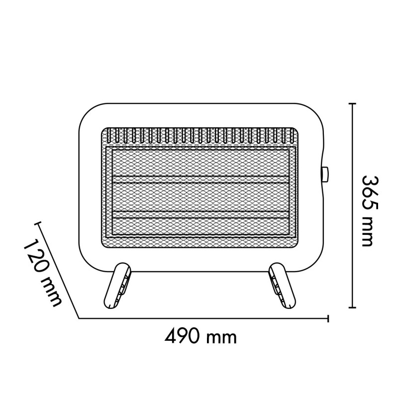 Argoclima ARGO SEVENTY ICE Indoor Weiß 1000 W Elektrischer Quarz-Raumheizer