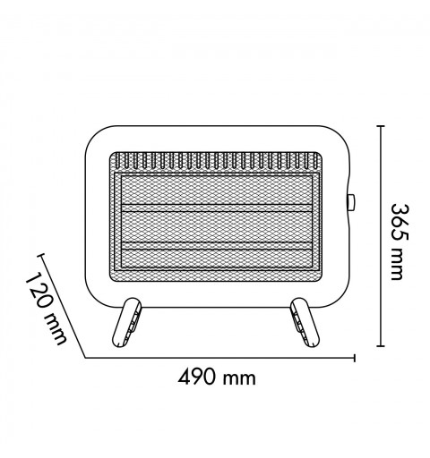 Argoclima ARGO SEVENTY ICE Indoor Weiß 1000 W Elektrischer Quarz-Raumheizer