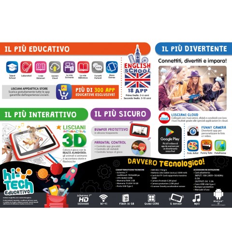 Lisciani 97005 tablette pour enfant 16 Go Wifi Multicolore