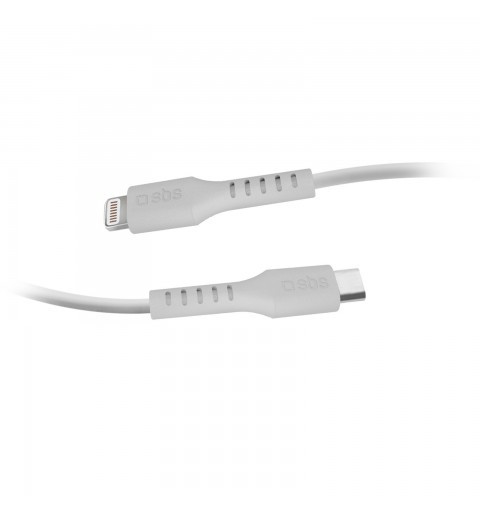 SBS TECABLELIGTC2W cable de conector Lightning 2 m Blanco