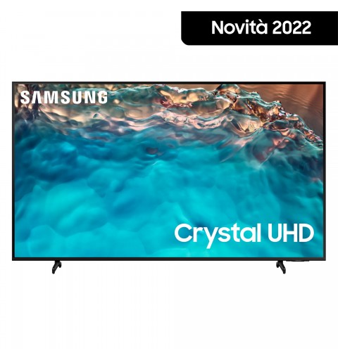 Samsung Series 8 TV Crystal UHD 4K 55” UE55BU8070 Smart TV Wi-Fi Black 2022, Processore Crystal 4K, HDR, Colori reali, Suono