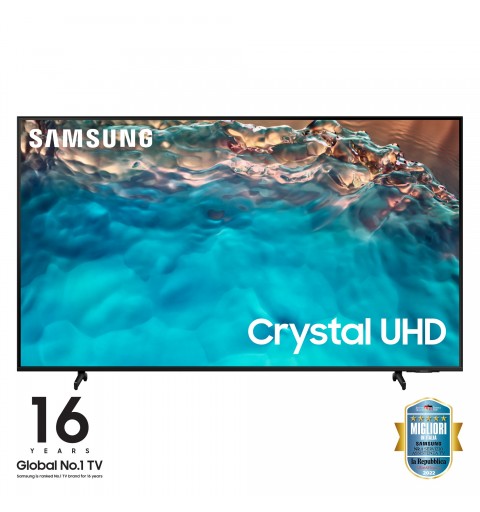 Samsung Series 8 TV Crystal UHD 4K 55” UE55BU8070 Smart TV Wi-Fi Black 2022, Processore Crystal 4K, HDR, Colori reali, Suono