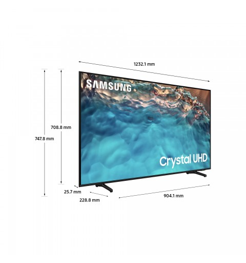 Samsung Series 8 TV Crystal UHD 4K 55” UE55BU8070 Smart TV Wi-Fi Black 2022, Processore Crystal 4K, HDR, Colori reali, Suono