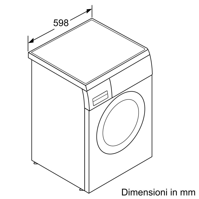 Bosch Serie 6 Lavatrice a carica frontale, , 9 kg, 1400 g min., Cl. A, Doppio attacco, Top removibile.