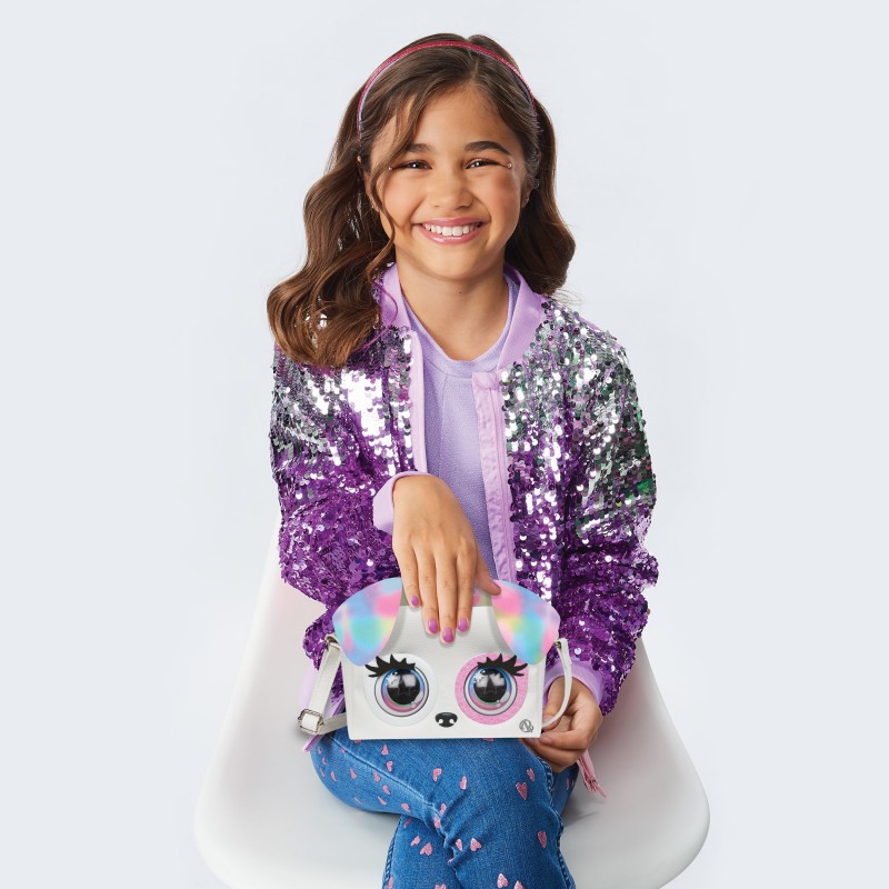 Purse Pets Rainbow Pup, Purse Pet interactivo con más de 25 sonidos y reacciones